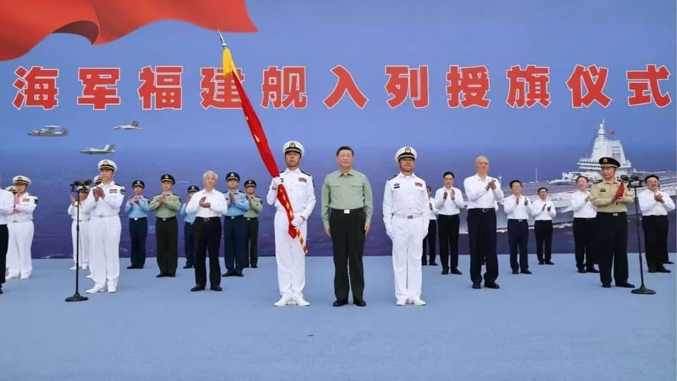 President Xi attends commissioning of China's Fujian aircraft carrier