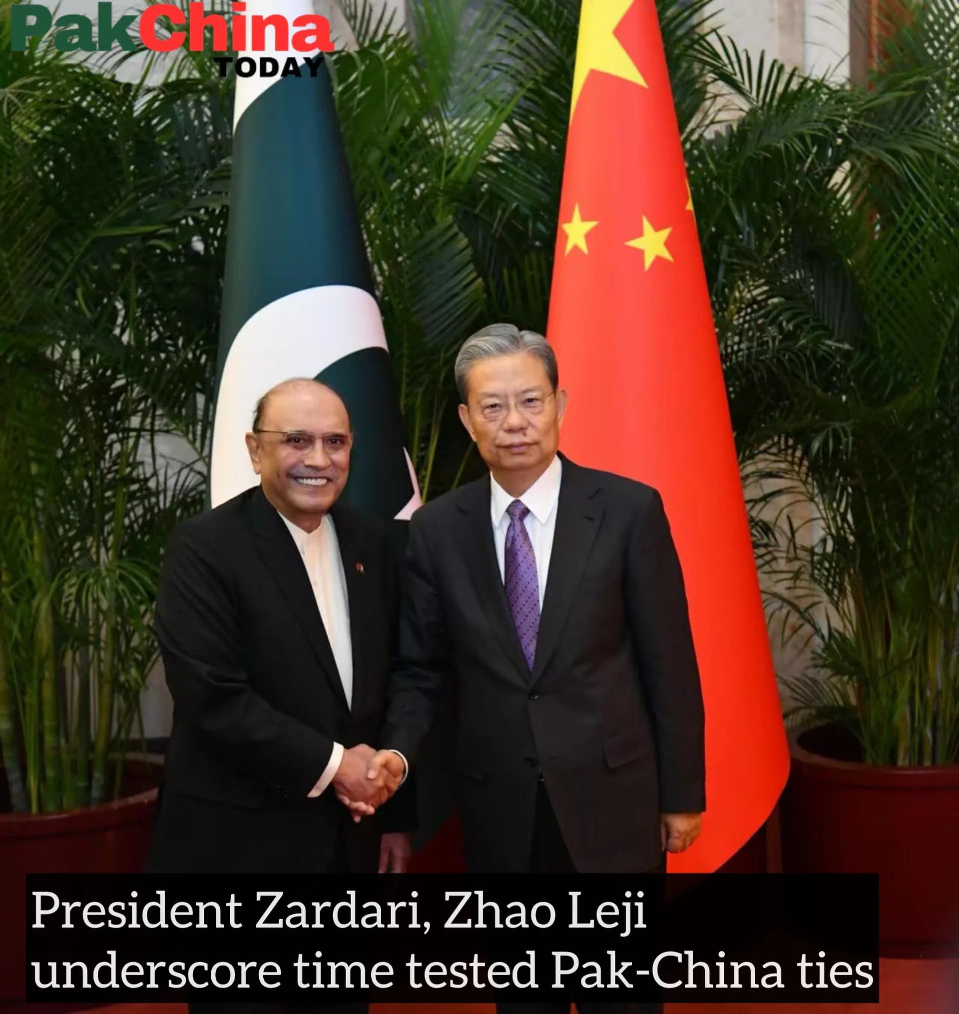 President Zardari, Zhao Leji underscore time tested Pak-China ties