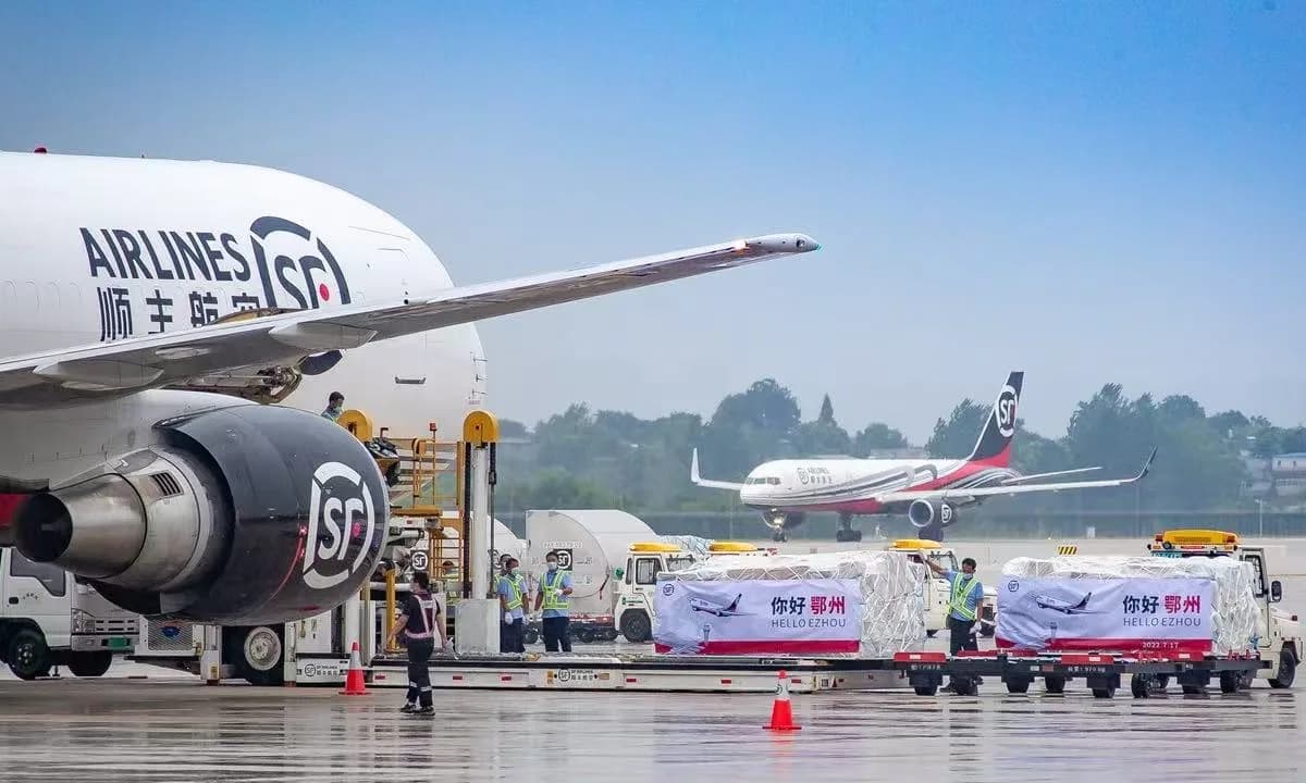 Asia's first all-cargo hub airport in Hubei opens 38 intl routes