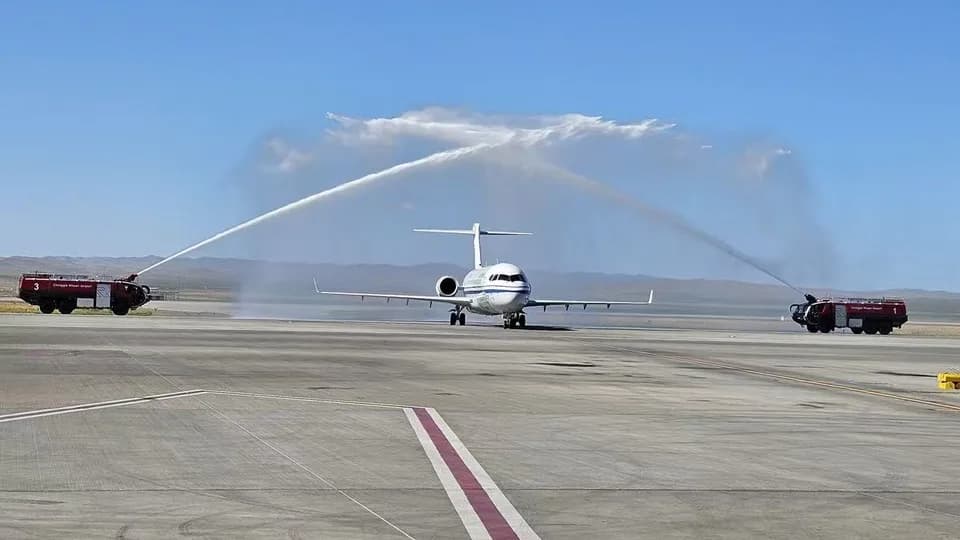 Air China's C909 starts first international commercial flight to Ulaanbaatar, Mongolia
