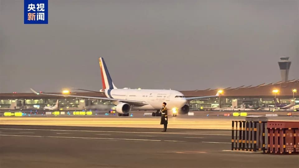 French President Emmanuel Macron arrives in Beijing for state visit