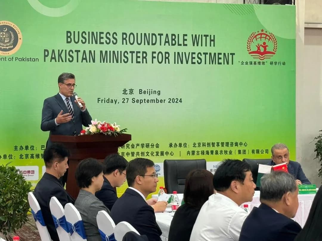 Pakistan Embassy in Beijing Hosts Business and Investment Roundtable