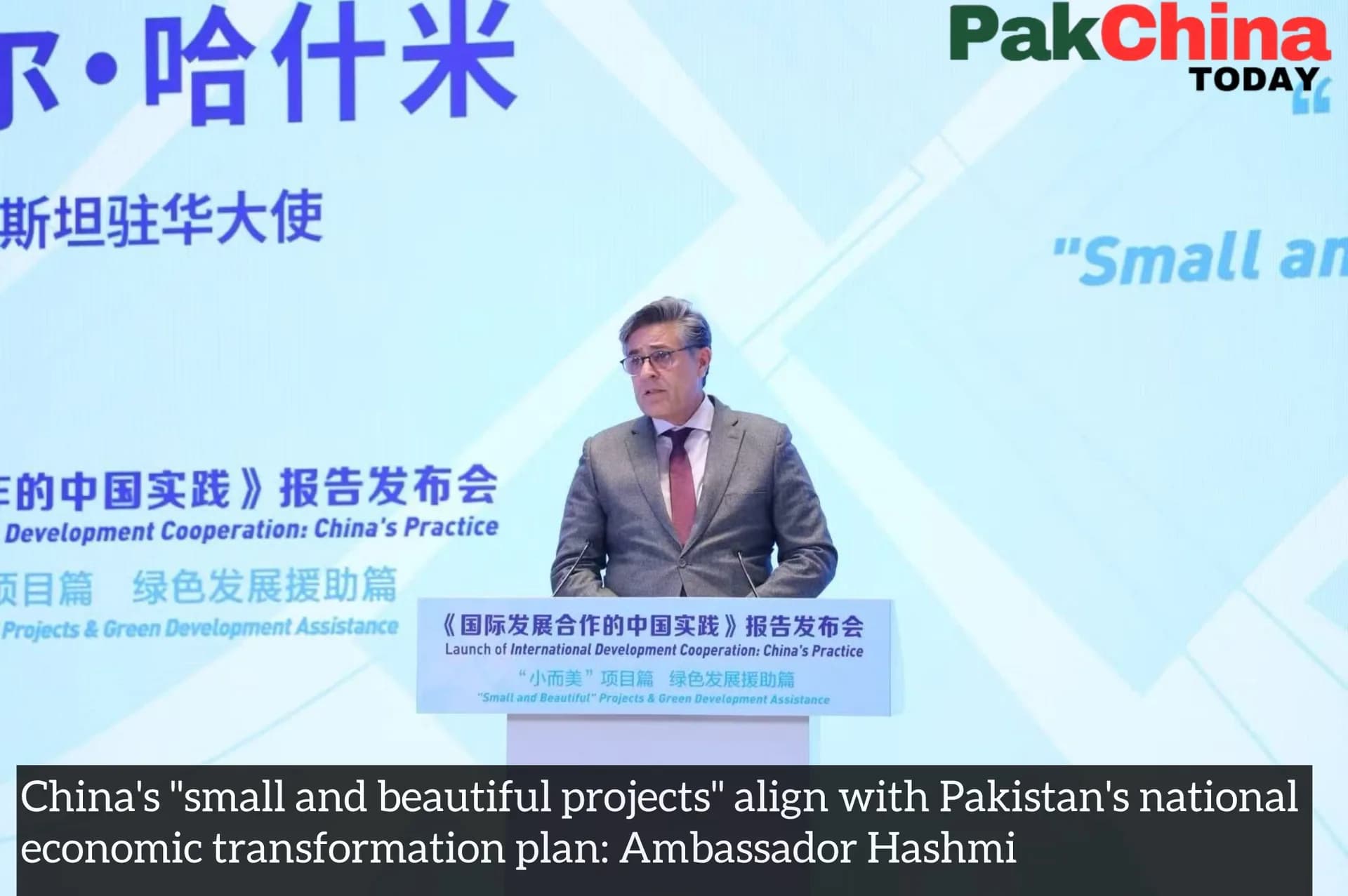 China's "small and beautiful projects" align with Pakistan's national economic transformation plan: Ambassador Hashmi